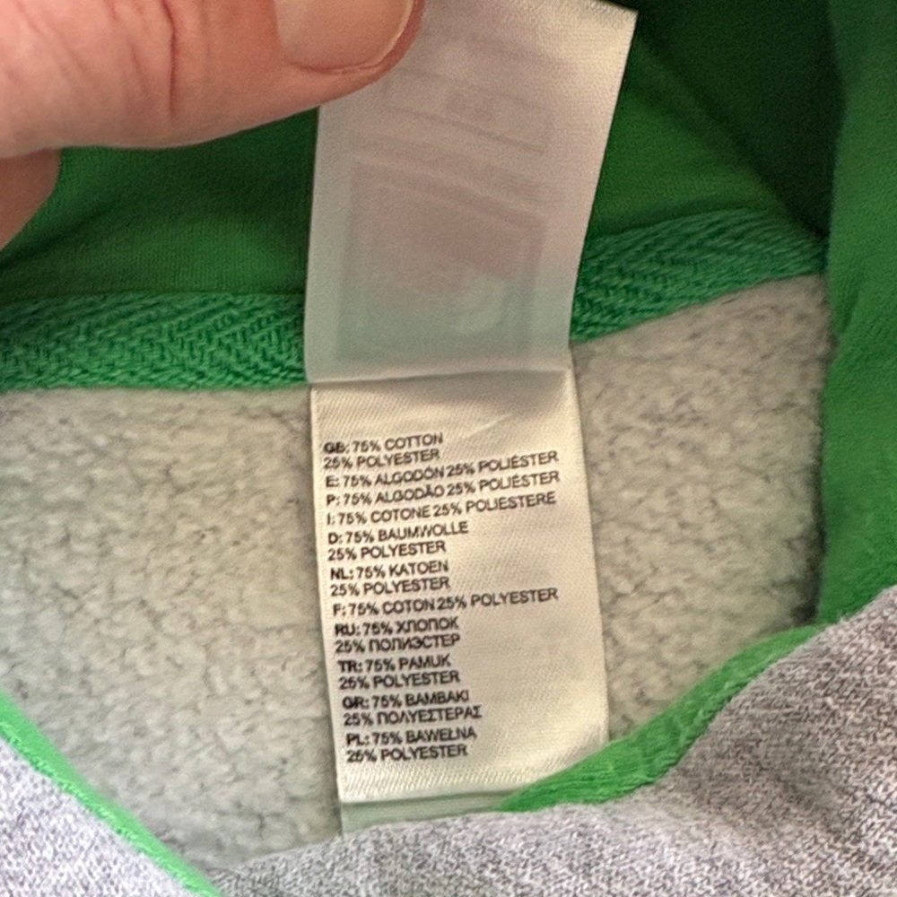 The North Face Green and Gray Hoodie - Picture 3 of 6